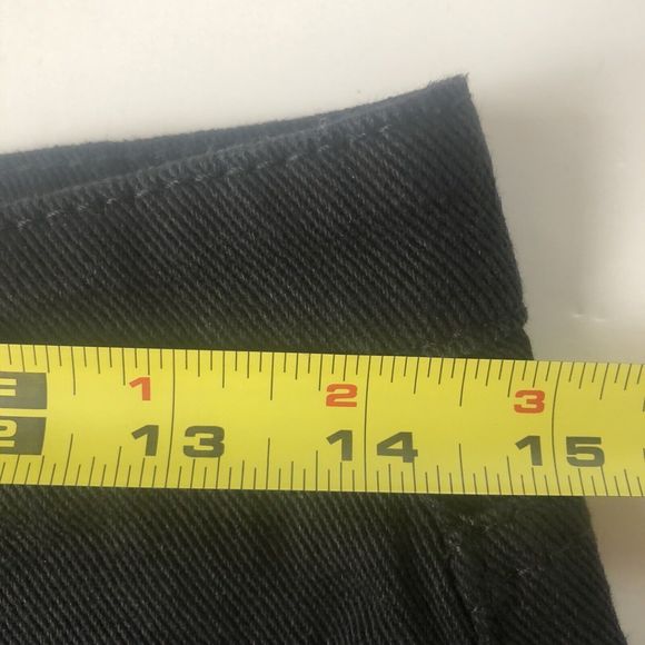 SHEIN High Rise Frayed Hem Black Denim Shorts Women's Medium - Picture 10 of 10